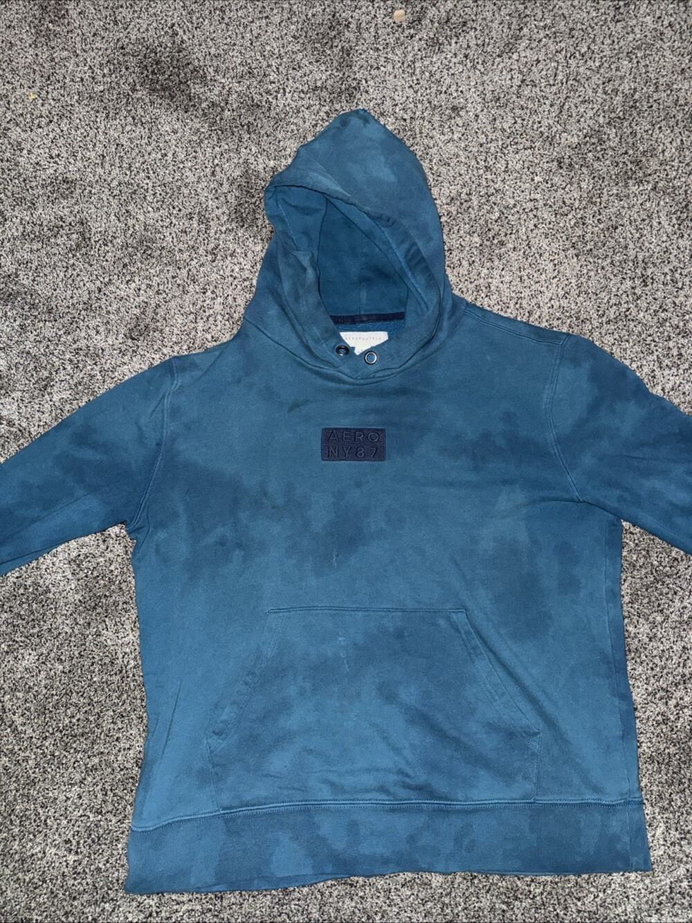 Aeropostale Tie-Dye Pullover Hoodie with Logo Patch